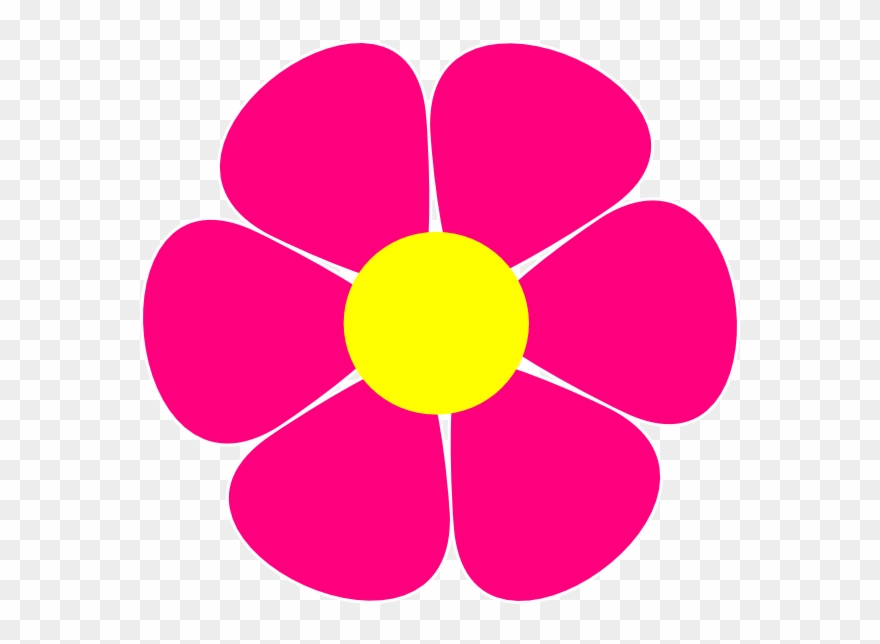 Flower With 6 Petals Clipart - Png Download