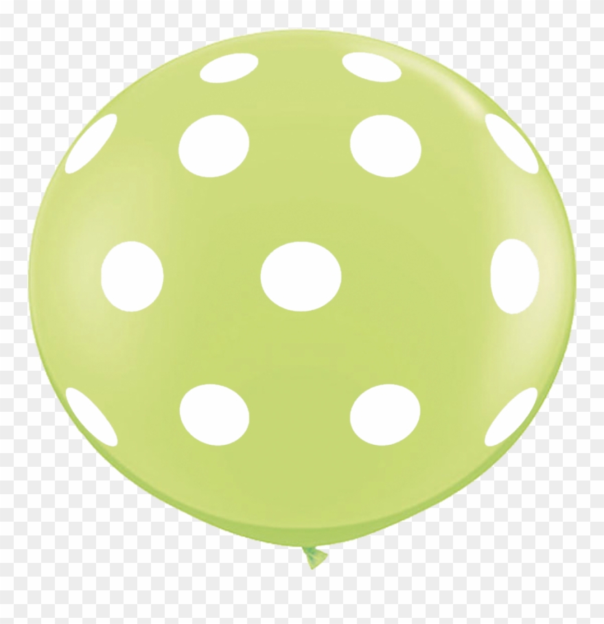 36" Lime Green Polka Dot Balloon - Red Polka Dots Balloons Clipart
