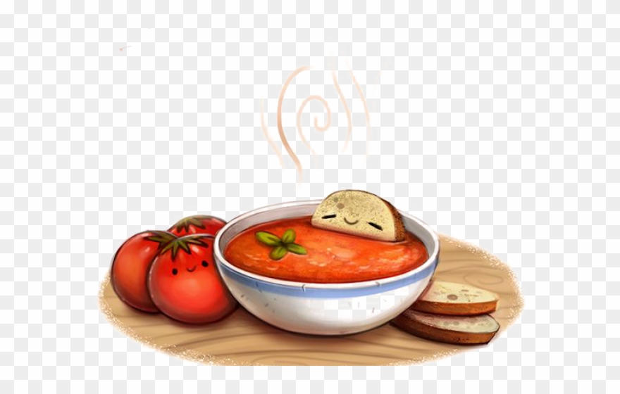 Soup Clipart Gazpacho - Soup Dinner Clipart Png Transparent Png