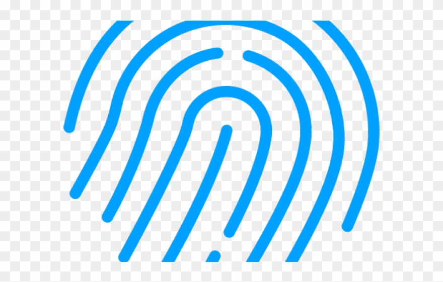 Fingerprint Clipart Blue - Png Download