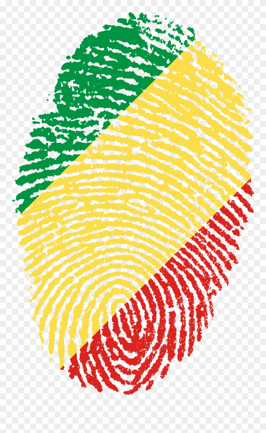 Congo Flag Fingerprint Country 654981 - Transparent Indian Flag Hd Png Clipart