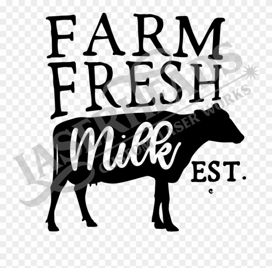 Farm Fresh Milk - Illustration Clipart