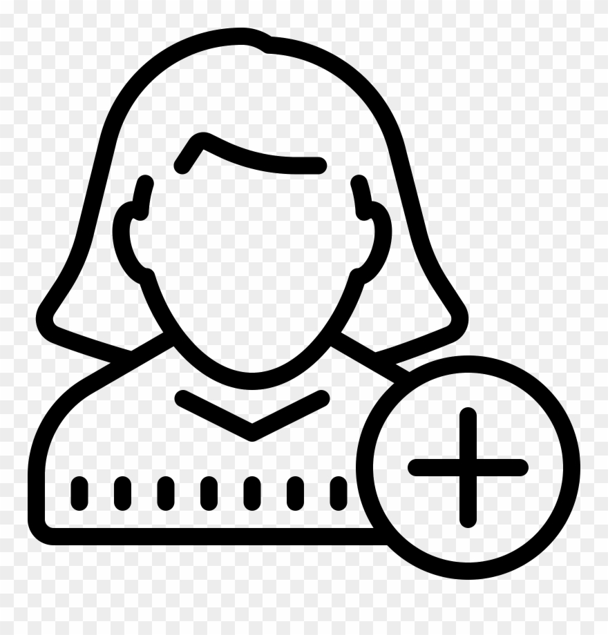 Add User Female Icon - Icon Hombre Mujer Png Clipart