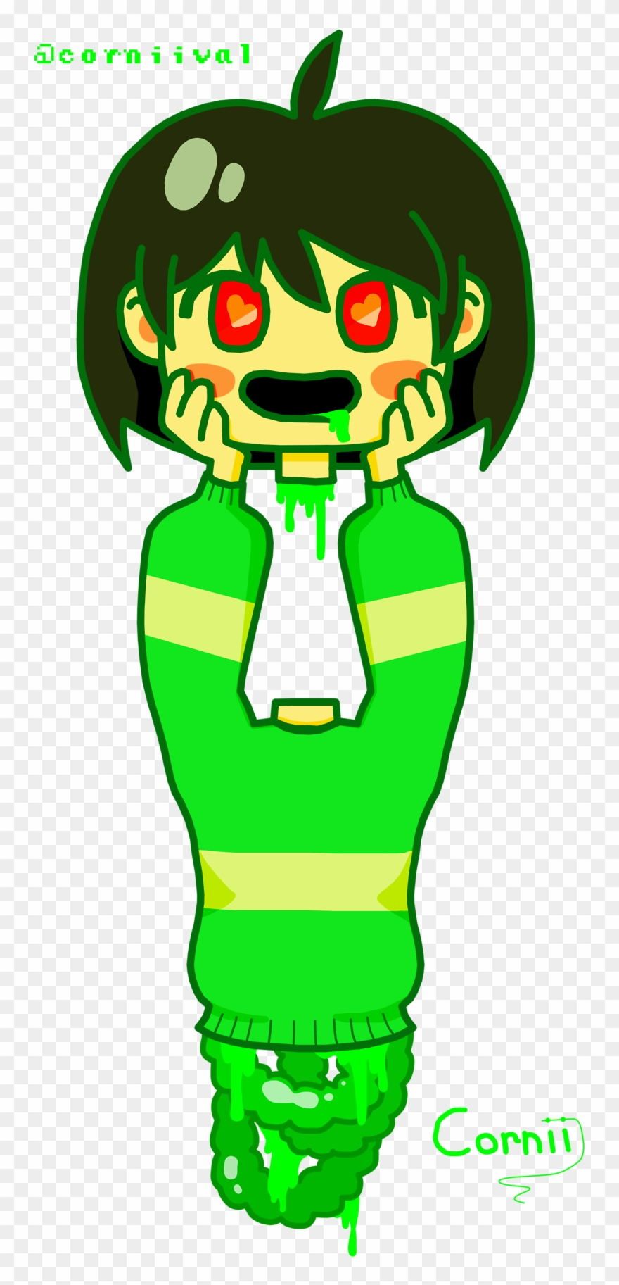Still On My Undertale Binge, So Have A Candy Guro Chara - Cartoon Clipart