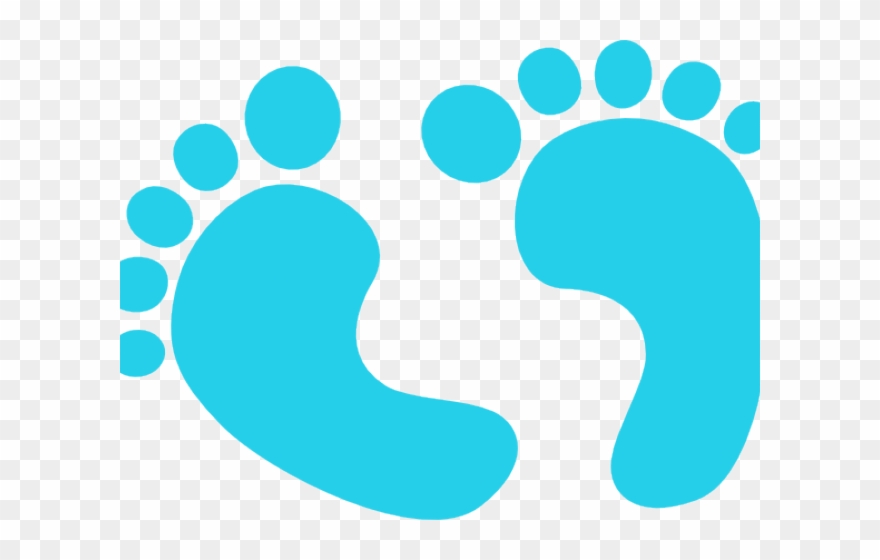 Footprints Clipart Baby Boy - Cartoon Blue Baby Bottle - Png Download