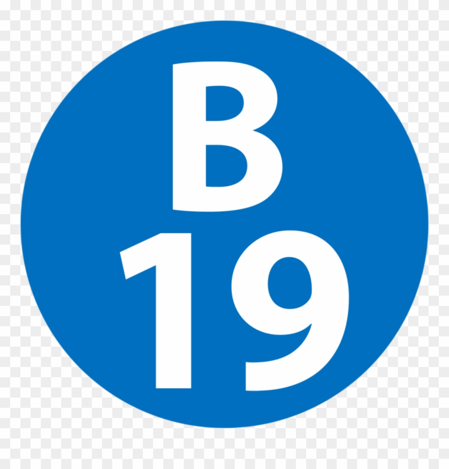 B-19 Station Number - Circle Clipart