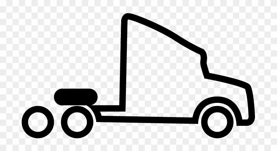 Trucking Store - Line Art Clipart