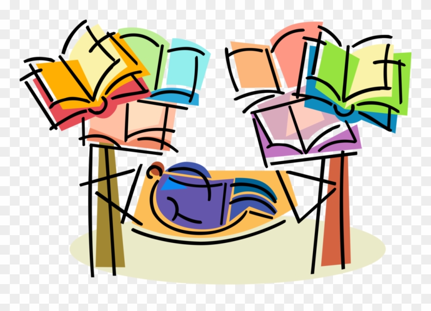 Vector Illustration Of Book Smarts Ensure Comfortable Clipart
