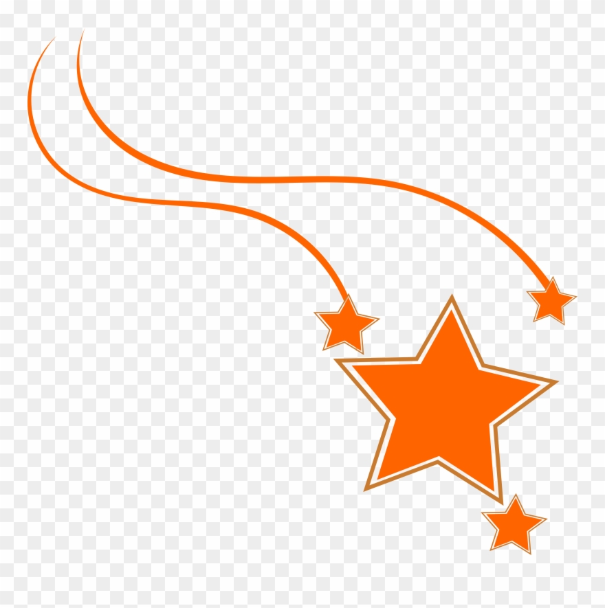 Star Orange Running Design Symbol 720216 - Star Design Png Clipart