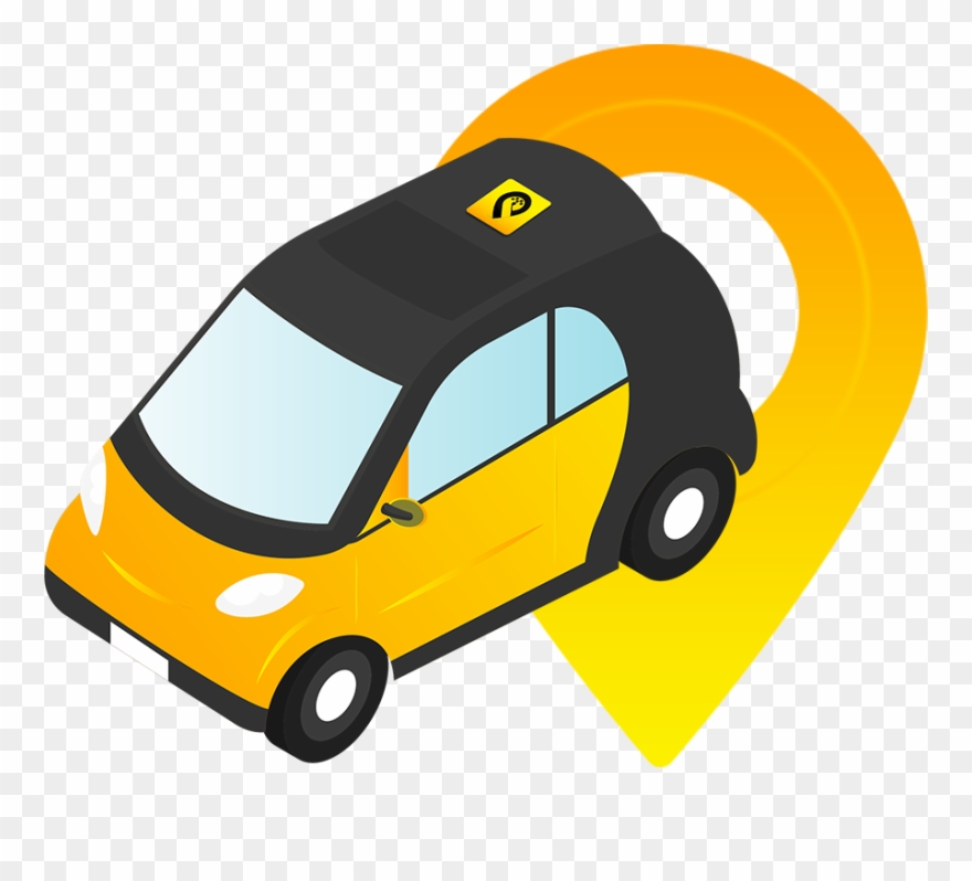 On-demand Taxi Booking App Allows Riders To Book Ride - City Car Clipart