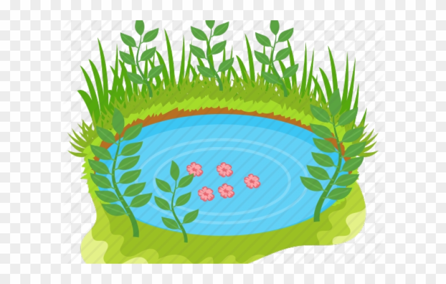 Lake Clipart Green Nature - Illustration - Png Download