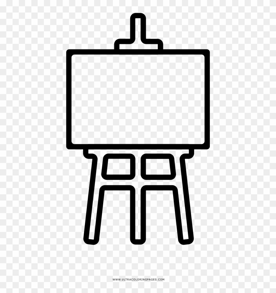 Easel Coloring Page - Batterie Piktogramm Clipart