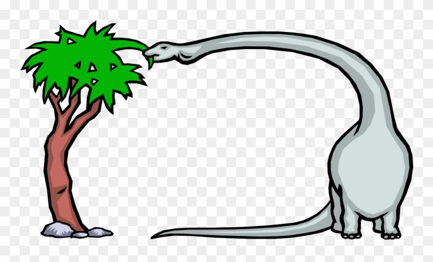 Brontosaurus Frame - Cartoon Long Neck Dinosaur Clipart