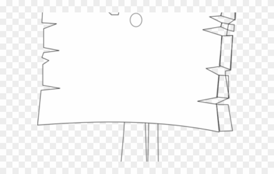 Signboard Clipart Black And White - Circle - Png Download