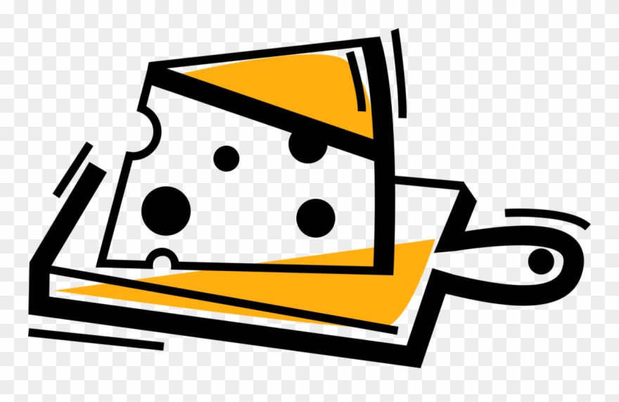 Vector Illustration Of Dairy Cheese Food On Kitchen Clipart