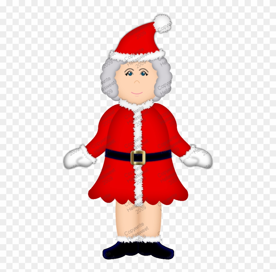 Santa And Mrs Claus Png Black And White & Transparent - Santa Claus Clipart