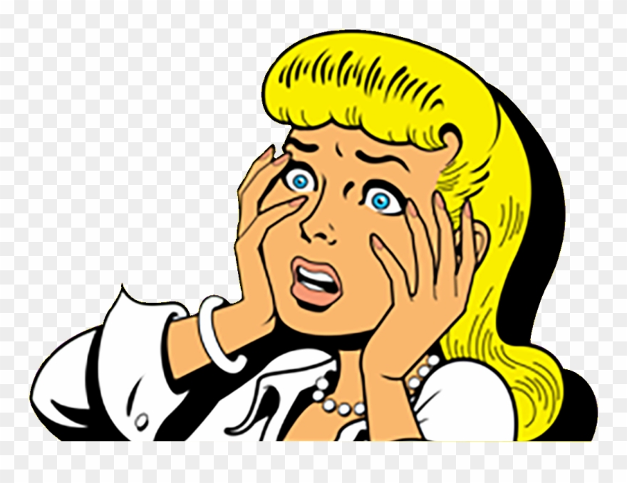 Woman In Distress Comic Clipart