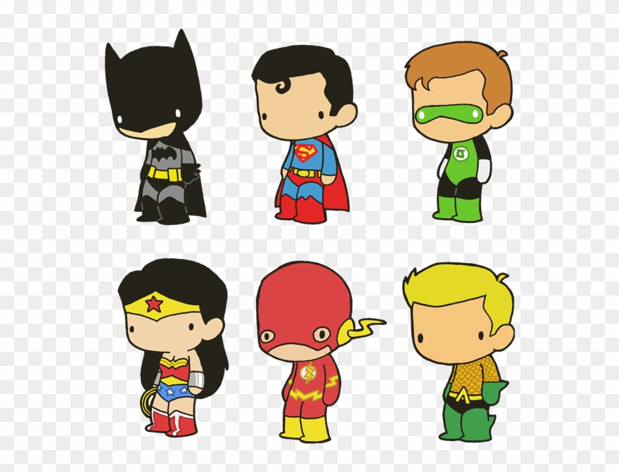 The Flash Aquaman Martian Manhunter Wally West - Batman Superman Wonder Woman Chibi Clipart