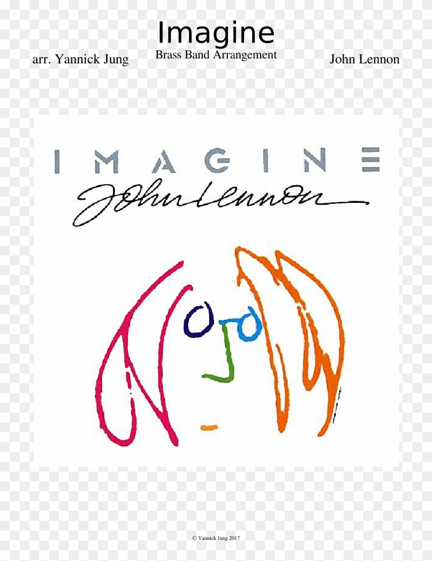 Imagine Sheet Music Composed By John Lennon 1 Of 12 - John Lennon Imagine Clipart