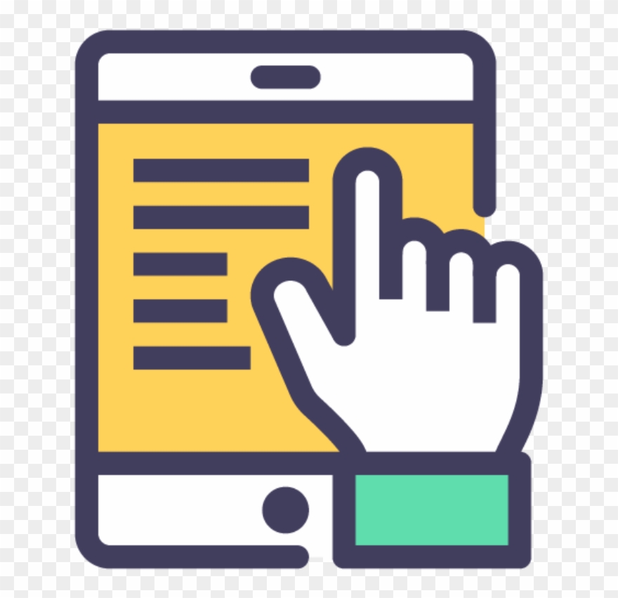 Tablet Hand Pointer Clipart