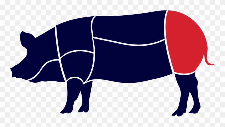 Pork Clipart Ham Bone - Pig Roast - Png Download