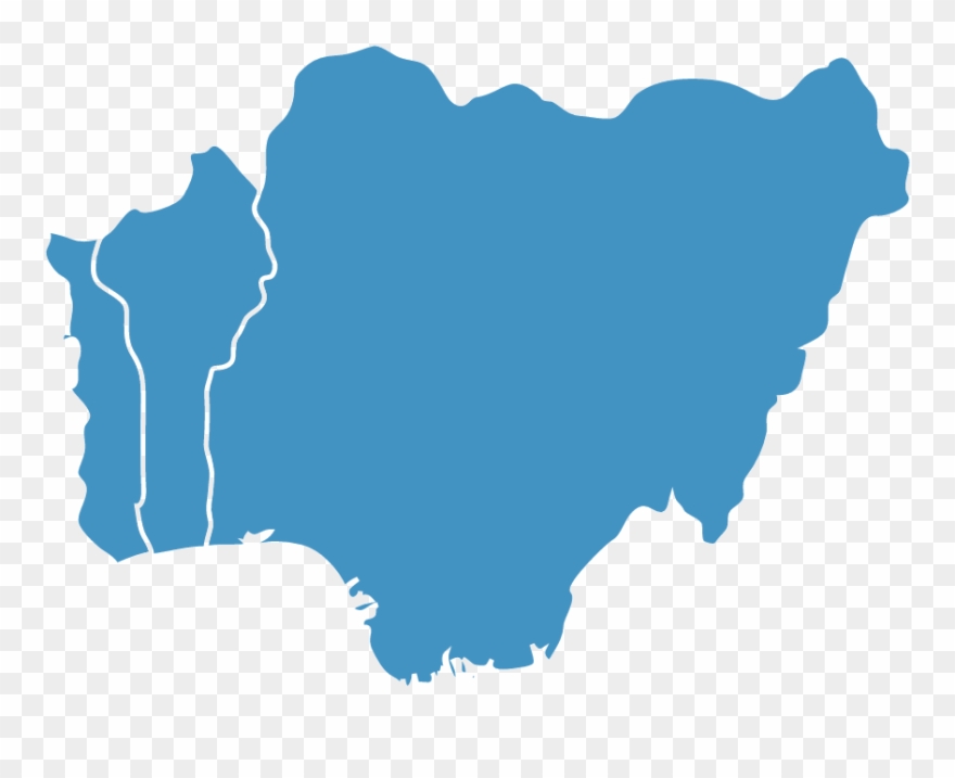 Slave Coast Map - Nigeria Karte Umriss Schwarz Clipart