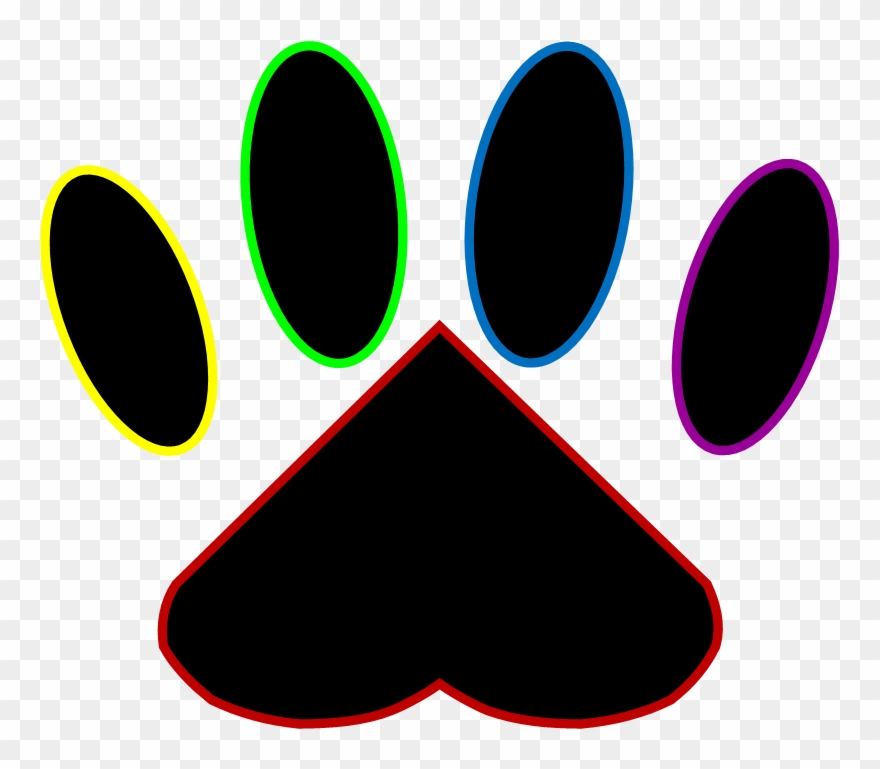 Paw With A Heart My Pet Mat - Circle Clipart