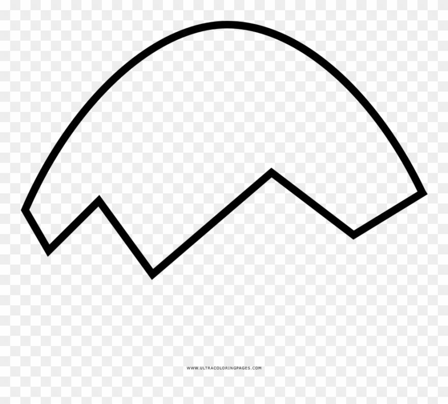 Eggshell Coloring Page - Cracked Egg Coloring Page Clipart