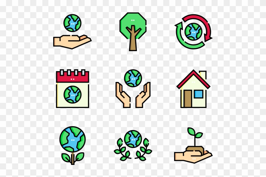 Mother Earth Day - Icons Objectives Clipart