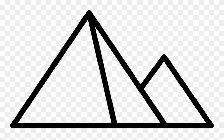 Great Pyramid Of Giza Coloring Page - Triangle Clipart