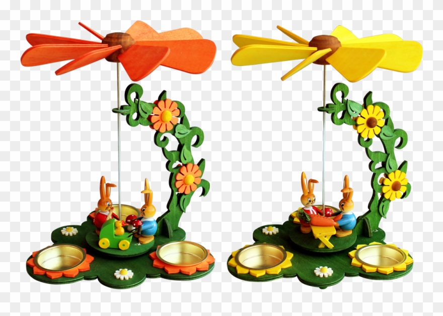 Assortment Easter Pyramid 6*75621-622 Tealight Candle - Easter Clipart