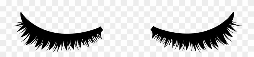 Eyelash Clip Art Transparent - Closed Eyes With Eyelashes - Png Download