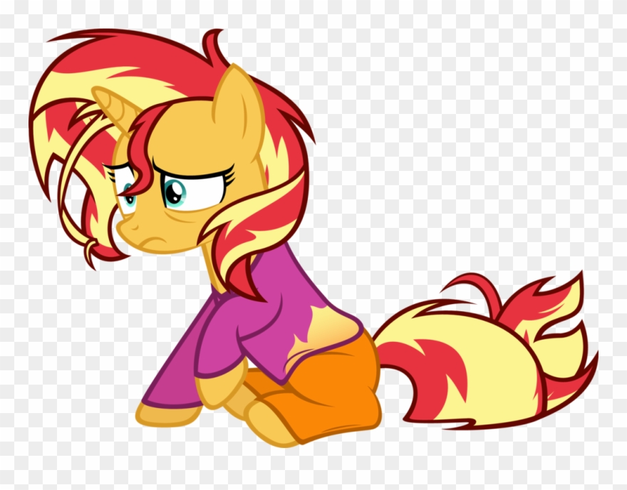 Sunset's Rough Morning By Zacatron94 - Sunset Shimmer Sad Pony Clipart