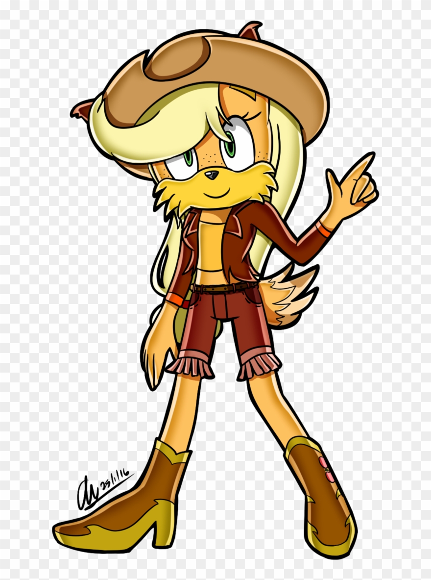 Anthro Applejack Artist Mysteryponyfan Coyote Artistmysteryponyfan - Applejack Sonic Style Clipart