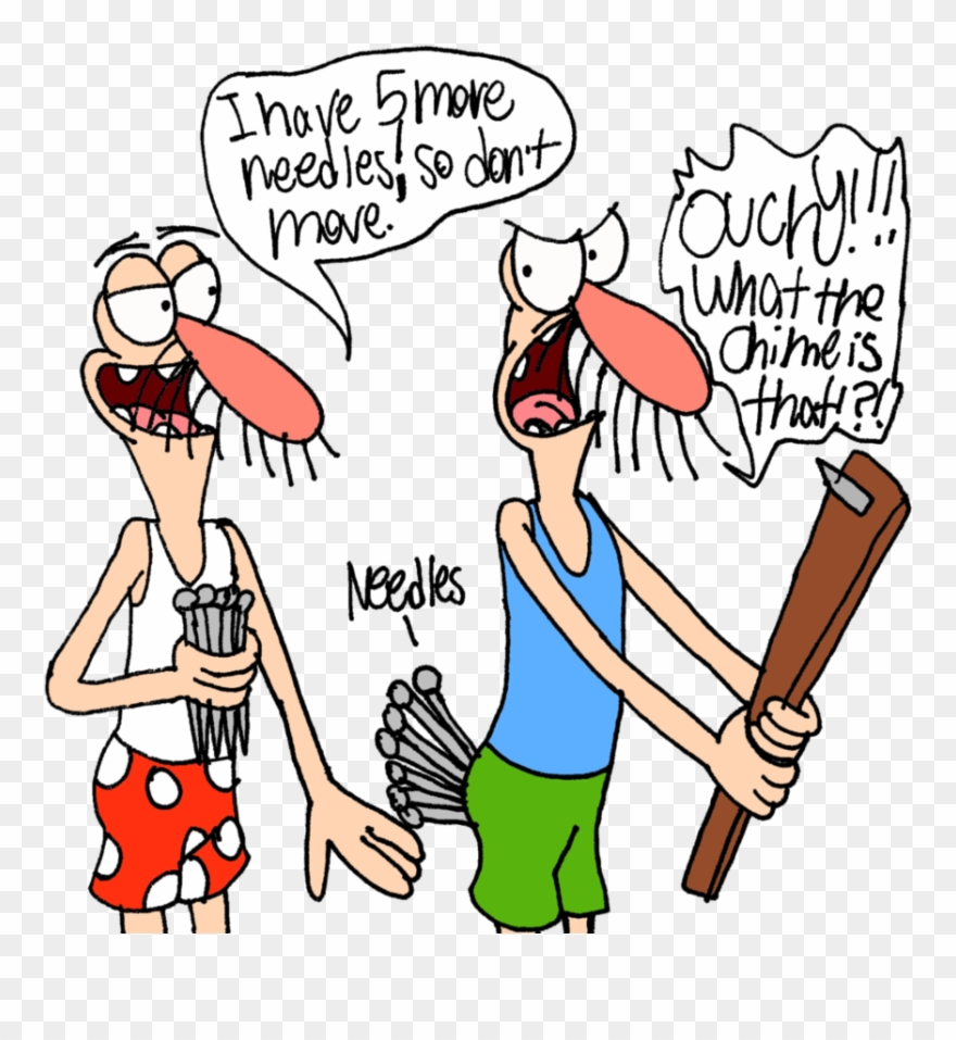 Ouch By Wumowumo Needles - Cartoon Clipart