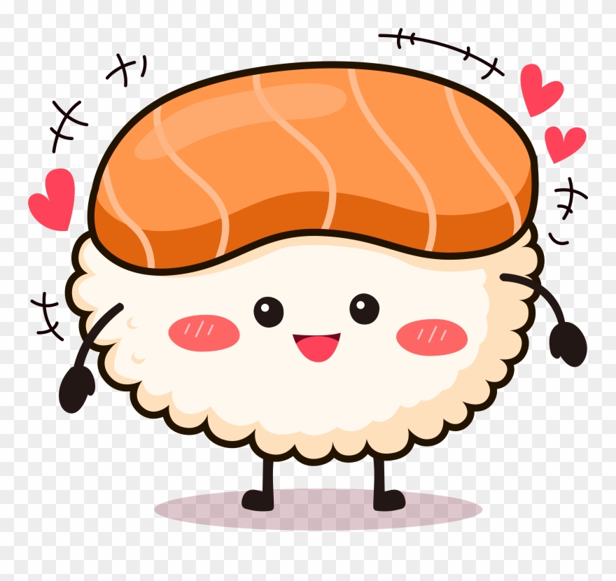 Sushi Expression Heureux Japonais Image Png Et Vectorielle Clipart