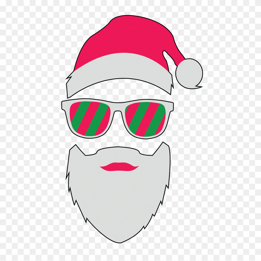 Santa Glasses Pocket Size Clipart