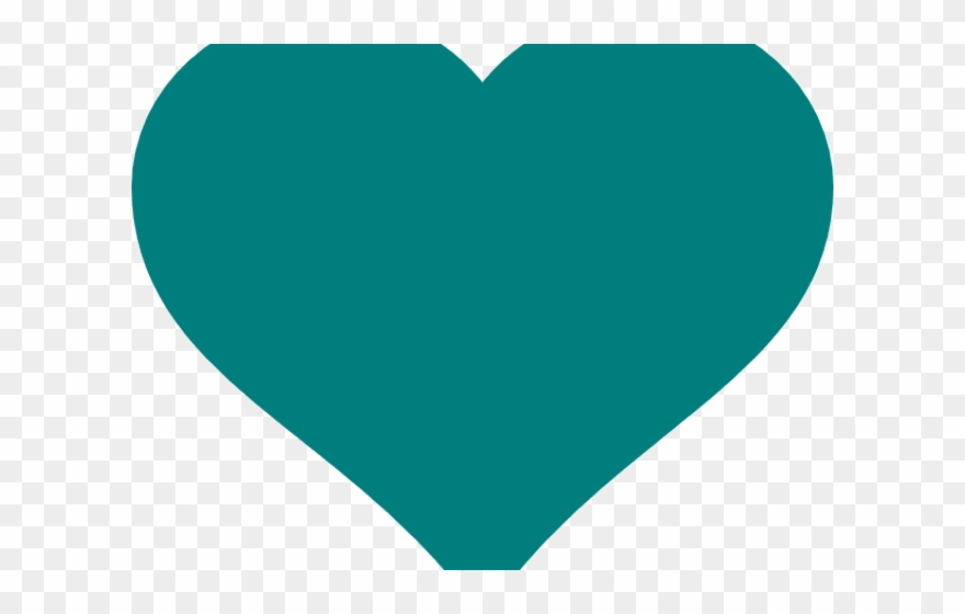 Teal Clipart Heart - Heart - Png Download