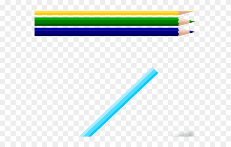 Blue Clipart Colored Pencil - Png Download