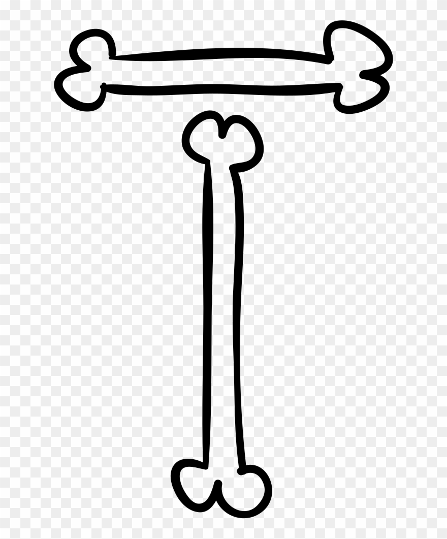 Png File Svg - Letter T In Bone Clipart