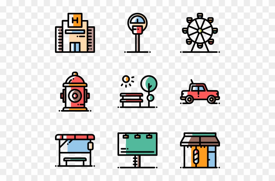 City Elements Clipart
