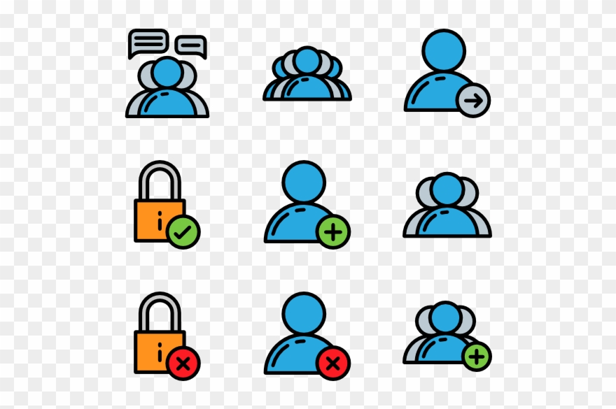 User Mega Pack Color - Web Linear Colored Icon Of About Free Psd Clipart