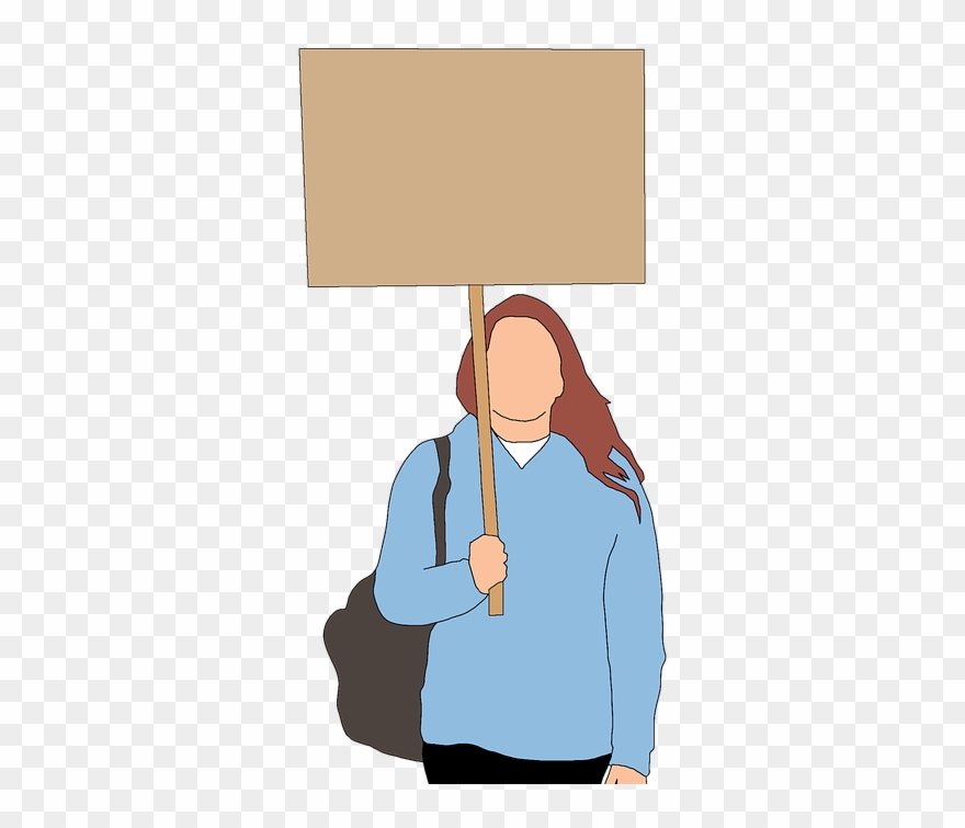 Protest, Protesters, Demonstration, Street, Strike - Ab 형 여자 얼굴 Clipart
