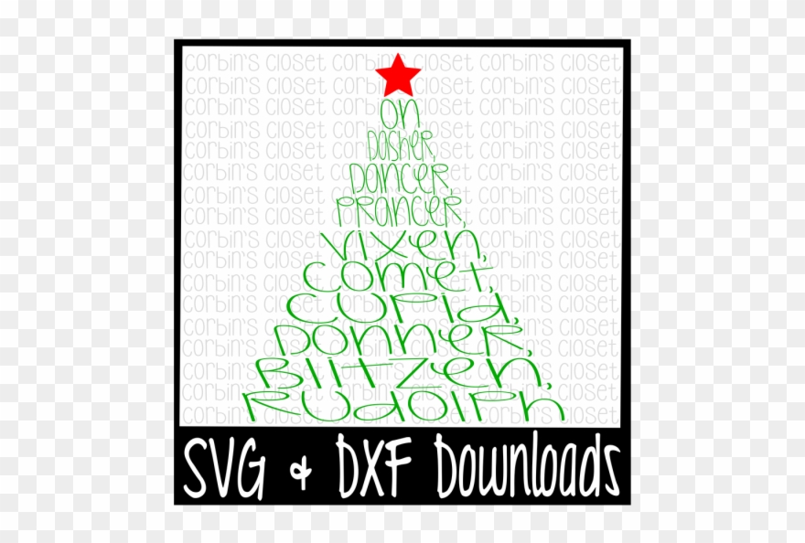 Free Reindeer Tree * Rudolph * Christmas Cutting File - Christmas Tree Clipart