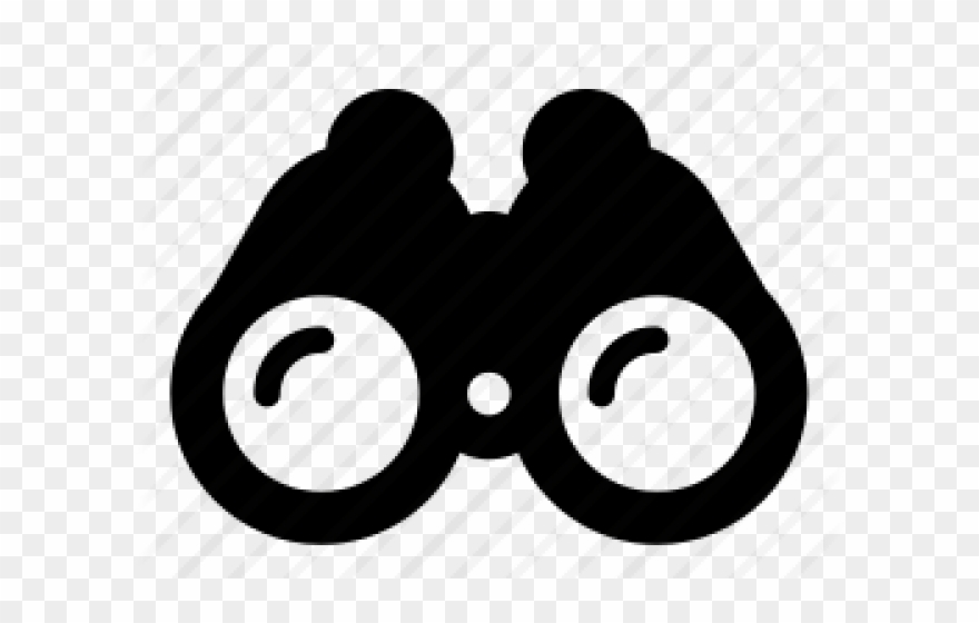 Blue Binoculars Icon Clipart