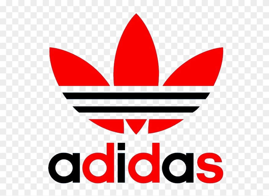Simple Adidas Logo Png Transparent Background Of The - Red And Black Adidas Sign Clipart