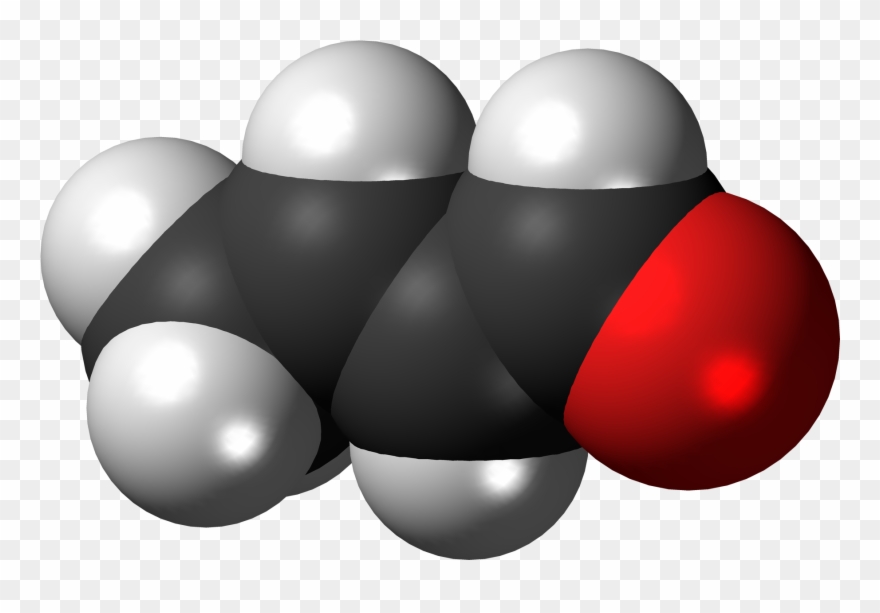 -crotonaldehyde 3d Spacefill - Illustration Clipart