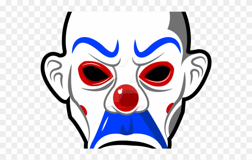 Medieval Clipart Mask - Dark Knight Clown Drawing - Png Download