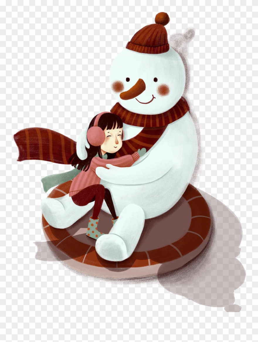 Hand Painted Beautiful Winter Healing Png And Psd - Cartoon Clipart