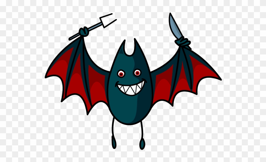 Bat Sticker - Cartoon Clipart